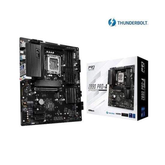Obrázek ASRock MB Sc LGA1851 Z890 PRO- A, Intel Z890, 4xDDR5, 1xDP, 1xHDMI, 1xThunderbolt