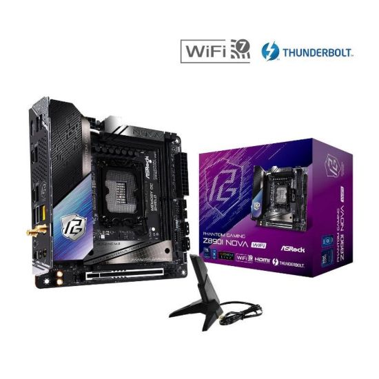Obrázek ASRock MB Sc LGA1851 Z890I NOVA WIFI, Intel Z890, 2xDDR5, 1xHDMI, 2xThunderbolt, WI- FI, mITX
