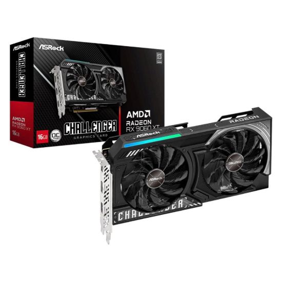 Obrázek ASRock VGA AMD Radeon RX 9060 XT Challenger 16 GB OC, RX 9060 XT, 16 GB GDDR6, 2xDP, 1xHDMI