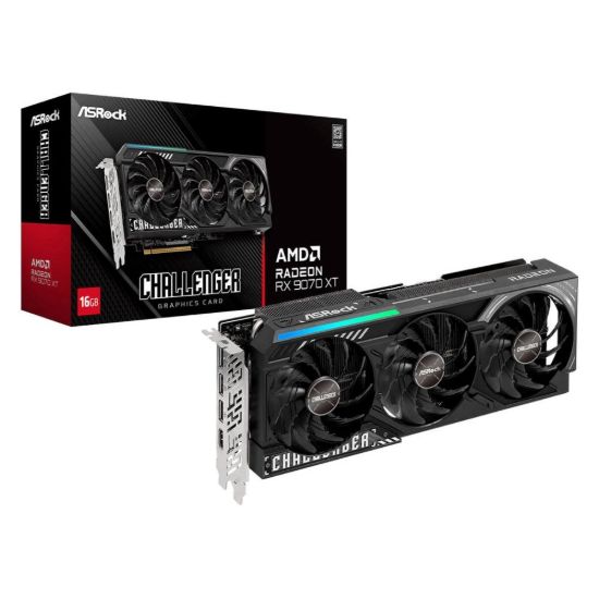 Obrázek ASRock VGA AMD Radeon RX 9070 XT Challenger 16 GB, RX 9070 XT, 16 GB GDDR6, 3xDP, 1x HDMI