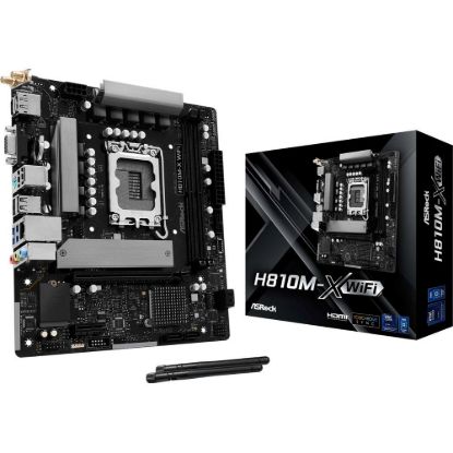 Obrázek ASRock MB Sc LGA1851 H810M- X WIFI, Intel H810, 2xDDR5, 1xDP, 1xHDMI, 1xVGA, WiFi, mATX