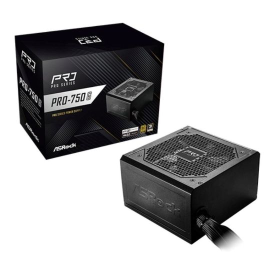 Obrázek ASROCK zdroj PRO- 750G, 750 W, 80Plus Gold, 120 mm, ATX 3.1