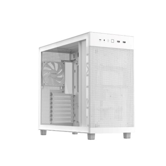Obrázek ASUS case PRIME AP303 TG WHITE, ATX, průhledná bočnice, 1 x 120mm, bílá