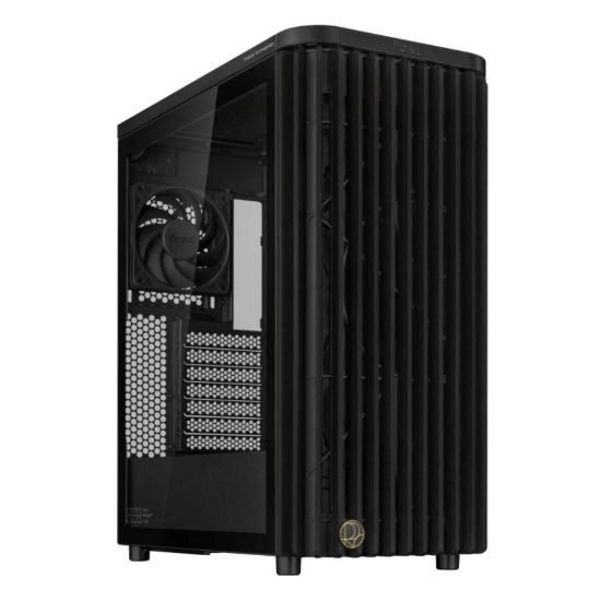 Obrázek ASUS case PROART PA401 WOOD TG, Mid Tower, ATX, 1xUSB- C Gen2 x 2, 2xUSB 3.0, 2x 160mm Fan, 1x 120mm Fan, černá