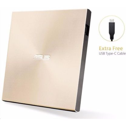 Obrázek ASUS DVD ZenDrive SDRW- 08U9M- U GOLD, External Slim DVD- RW, USB Type- C/ Type- A, M- DISC