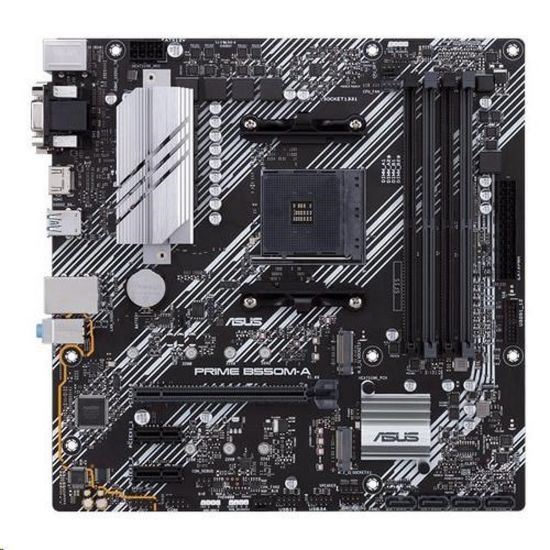 Obrázek ASUS MB Sc AM4 PRIME B550M- A/ CSM, AMD B550, 4xDDR4, 1xHDMI, 1xDVI, 1xVGA, mATX