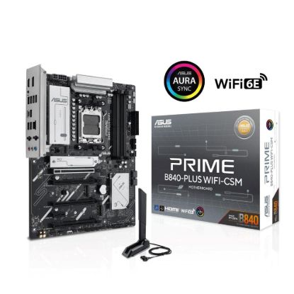 Obrázek ASUS MB Sc AM5 PRIME B840- PLUS WIFI, AMD B840, 4xDDR5, 1xDP, 1xHDMI, WiFi, ATX