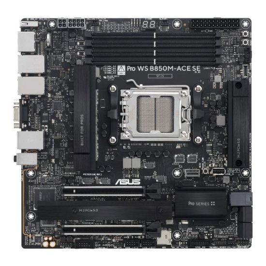 Obrázek ASUS MB Sc AM5 Pro WS B850M- ACE SE, AMD B850, 4xDDR5, 1xHDMI, 1xDP, 1xVGA, mATX