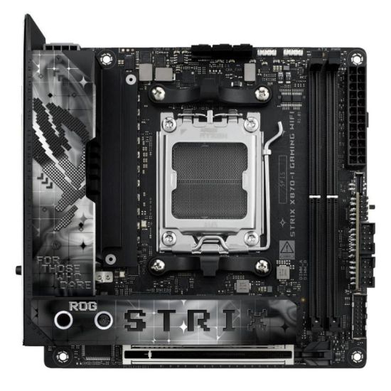 Obrázek ASUS MB Sc AM5 ROG STRIX X870- I GAMING WIFI, AMD X870, 2xDDR5, 1xHDMI, 2xUSB4, WiFi, Mini- ITX