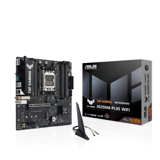Obrázek ASUS MB Sc AM5 TUF GAMING A620AM- PLUS WIFI, 4xDDR5, 2xDP, 1xHDMI, mATX
