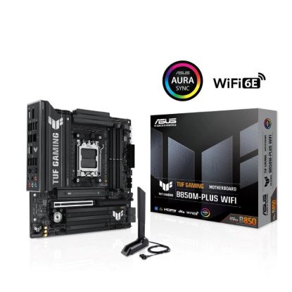 Obrázek ASUS MB Sc AM5 TUF GAMING B850M- PLUS WIFI, AMD B850, 4xDDR5, 1xDP, 1xHDMI, WiFi, mATX