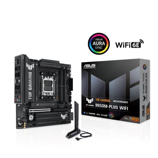 Obrázek ASUS MB Sc AM5 TUF GAMING B850M- PLUS WIFI, AMD B850, 4xDDR5, 1xDP, 1xHDMI, WiFi, mATX