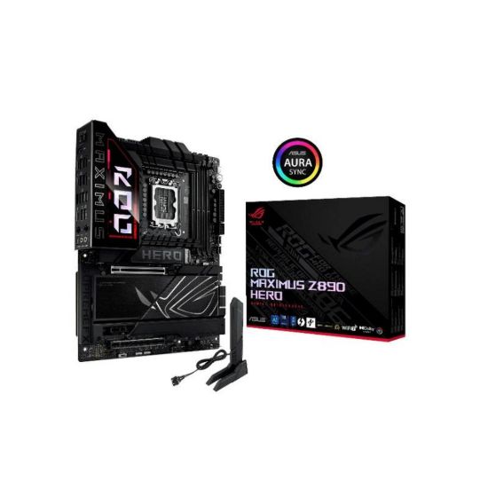 Obrázek ASUS MB Sc LGA1851 ROG MAXIMUS Z890 HERO, Intel Z890, 4xDDR5, 1xHDMI, 2xThunderbolt, WI- FI, ATX