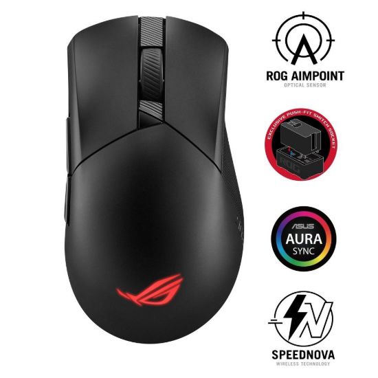 Obrázek ASUS myš P711 Gladius III AimPoint, Bezdrátová, 2.4GHz, BT 5.1, černá