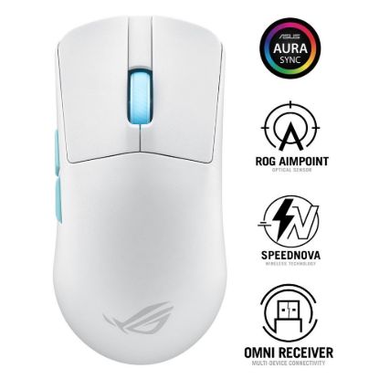 Obrázek ASUS myš ROG Harpe Ace Aim Lab Edition, Bluetooth, bílá