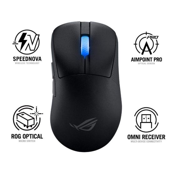 Obrázek ASUS myš ROG Keris II Ace, bezdrátová herní myš, černá