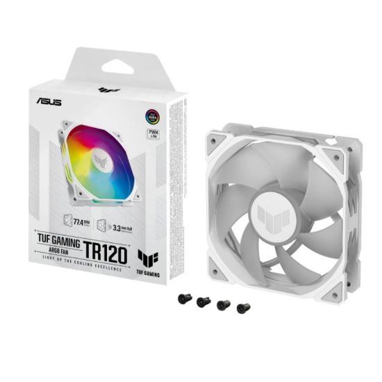 Obrázek ASUS ventilátor TUF GAMING TR120 ARGB, 1 x 120mm, bílá