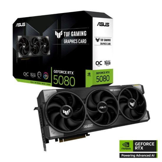 Obrázek ASUS VGA NVIDIA GeForce RTX 5080 TUF GAMING 16 GB OC, 16 GB GDDR7, 3xDP, 2xHDMI