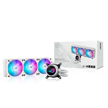 Obrázek ASUS vodní chladič CPU AIO ROG STRIX LC III 360 ARGB WHITE, 3 x 120mm, LGA1851, AM5