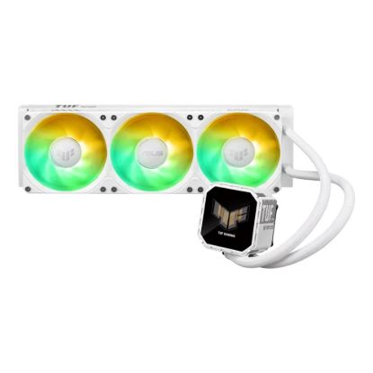 Obrázek ASUS vodní chladič CPU AIO TUF GAMING LC III 360 ARGB LCD White, 3 x 120mm, LGA1851, AM5