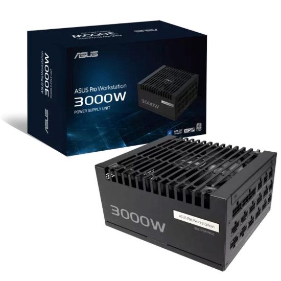Obrázek ASUS zdroj Pro WS 3000 W Platinum, 140mm, Plně modulární, 80 Plus Platinum, ATX 3.1