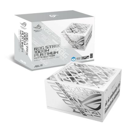 Obrázek ASUS zdroj ROG STRIX 1000 W White, 135mm, 80 Plus Platinum, Plně modulární, ATX 3.1