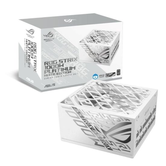 Obrázek ASUS zdroj ROG STRIX 1000 W White, 135mm, 80 Plus Platinum, Plně modulární, ATX 3.1