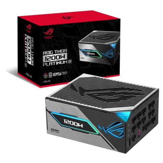 Obrázek ASUS zdroj ROG Thor 1200 W Platinum III, 135mm, 80Plus Platinum, ATX 3.1