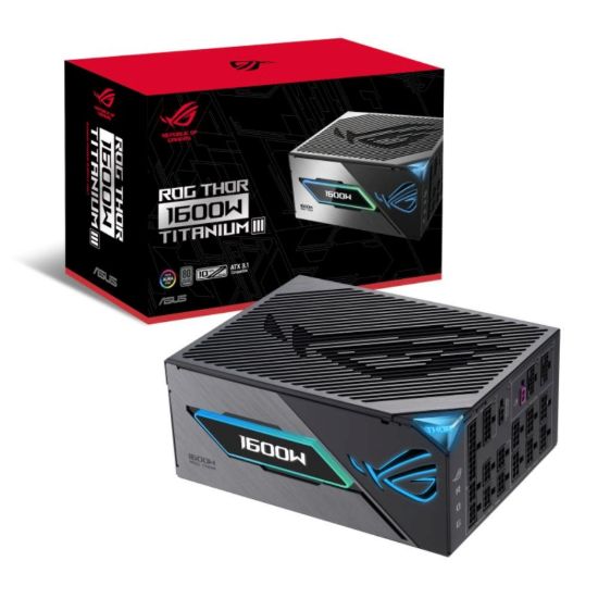 Obrázek ASUS zdroj ROG THOR 1600 W Titanium III, 135mm, Plně modulární, 80 Plus Titanium, ATX 3.1