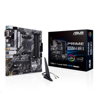 Obrázek ASUS MB Sc AM4 PRIME B550M- A WIFI II, AMD B550, 4xDDR4, 1xHDMI, 1xDVI, 1xVGA, WI- FI, mATX