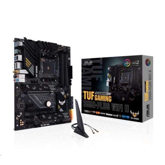 Obrázek ASUS MB Sc AM4 TUF GAMING B550- PLUS (WI- FI) II, AMD B550, 4xDDR4, 1xDP, 1xHDMI, WI- FI