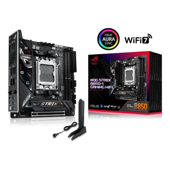 Obrázek ASUS MB Sc AM5 ROG STRIX B850- I GAMING WIFI, AMD B850, 2xDDR5, 1xUSB4, 1xHDMI, WiFi, Mini- ITX
