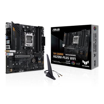 Obrázek ASUS MB Sc AM5 TUF GAMING A620M- PLUS WIFI, AMD A620, 4xDDR5, 1xHDMI, 2xDP, mATX