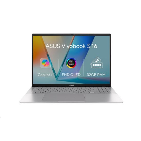 Obrázek ASUS NTB Vivobook S16 (S3607QA- OLED064 W), X X1 26 100, 16" 1920 x 1200, 32 GB, 1 TB SSD, Adreno, W11 Home, Cool Silver