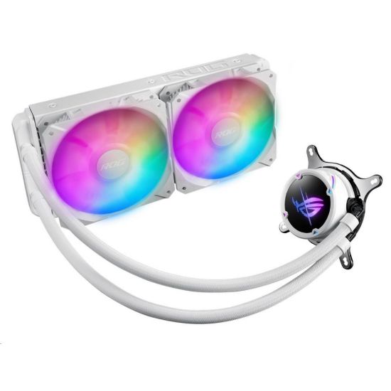 Obrázek ASUS vodní chladič CPU AIO ROG STRIX LC II 240 ARGB WHITE, 2 x 120mm, LGA1851, AM4