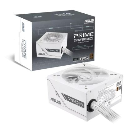 Obrázek ASUS zdroj Prime 750 W Bronze White, 135mm, 80 Plus Bronze