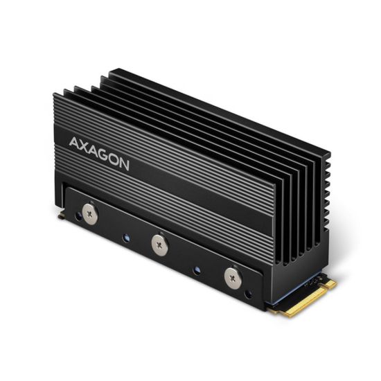 Obrázek AXAGON CLR- M2XL, hliníkový pasivní chladič pro jedno i oboustranný M.2 SSD disk, výška 36 mm