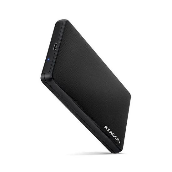 Obrázek AXAGON EE25- SLC, USB- C 3.2 Gen 1 - SATA 6G 2.5" SLIDE box, bezšroubkový, černý