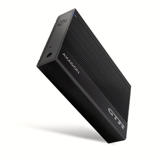 Obrázek AXAGON EE35- GTR, USB- C 5Gbps - SATA 6G 3.5" RIBBED box, černý