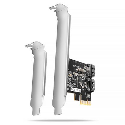 Obrázek AXAGON PCES- SJ2, PCIe řadič - 2x interní SATA 6G port, JMB582, SP & LP