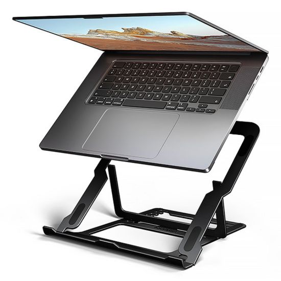 Obrázek AXAGON STND- LAB hliníkový stojan na notebook 10"- 17.3" nastavitelná výška, černý