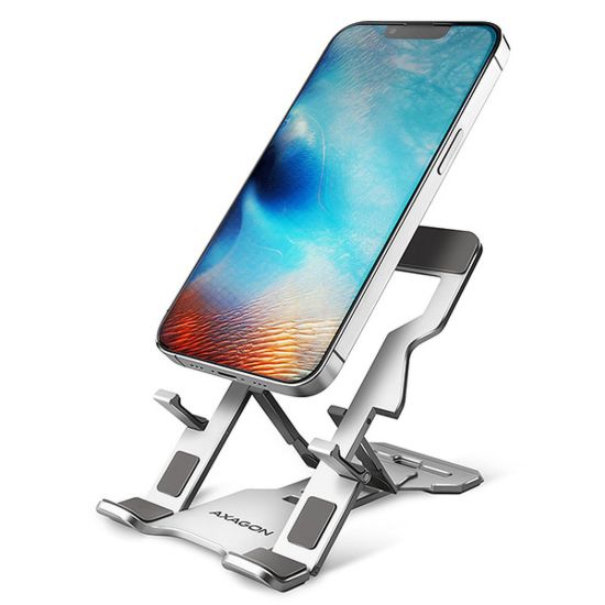 Obrázek AXAGON STND- M, hliníkový stojan pro telefony a tablety 4" - 10.5", 5 nastavitelných úhlů