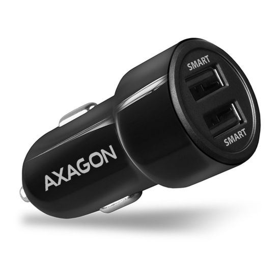 Obrázek AXAGON PWC- 5V5, SMART nabíječka do auta, 2x port 5V- 2.4A + 2.4A, 24 W