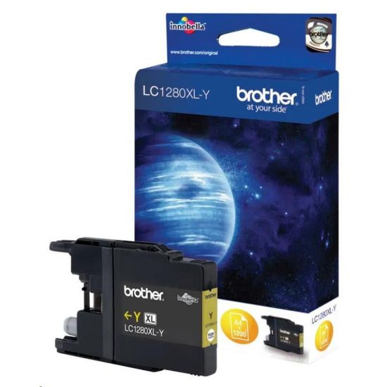 Obrázek BROTHER INK LC- 1280XLY Ink žlutý pro MFC- J6910DW, 1 200 str.