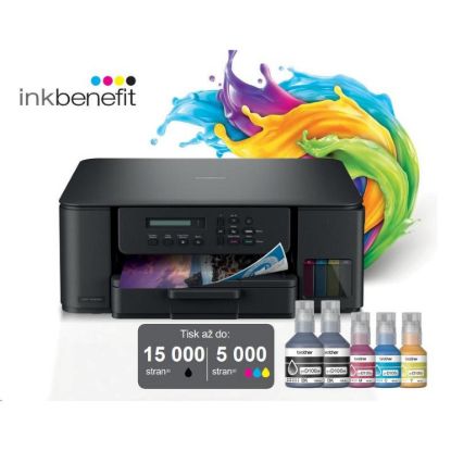 Obrázek BROTHER multifunkce inkoustová DCP- T530DW - A4 128MB 2400 x 600 16ppm USB 2.0. WIFI - INKTANK, INK BENEFIT
