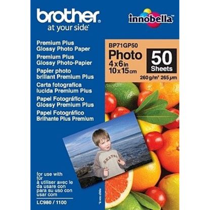 Obrázek BROTHER Paper BP- 71 foto lesklý 10 x 15/ 50ks