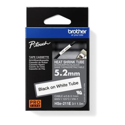 Obrázek BROTHER smršťovací bužírka - HSE- 211E bílá pro E300VP H300 H500 E550 P700 P750 D800 P900 P950 - 5, 2mm / o…