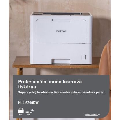 Obrázek BROTHER tiskárna laserová mono HL- L6210DW - A4 50ppm 1200 x 1200 256MB 520listů LAN USB WIFI DUPLEX