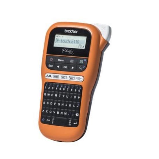 Obrázek BROTHER tiskárna štítků PT- E110VP - 12mm, pásky TZe - popisovač - pro elektrikáře - s kufrem