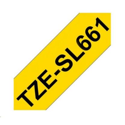 Obrázek BROTHER TZESL661 - kazeta TZ šířky 36mm, lamino TZE- SL661, žlutá/ černé písmo